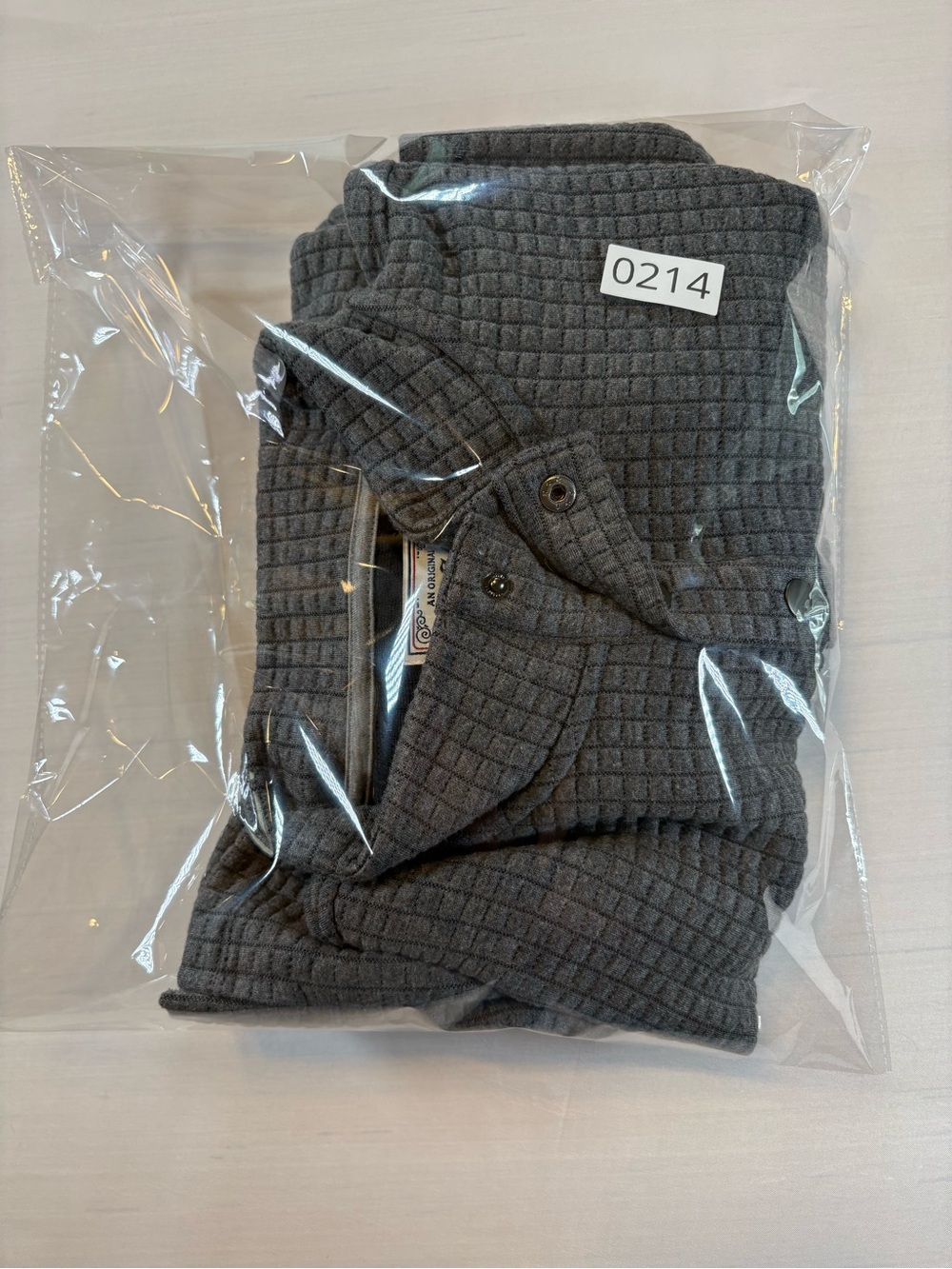 NWT Flag & Anthem Mens Large Quilted Grid Snap Neck Pullover Sweatshirt Charcoal - Picture 10 of 10